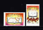 T)1974,OMAN,SET(2),INTERNATIONAL LITERACY DAY,MNH,SCN 158-159, PERF.14 ½ ,CV 11.25 - Oman