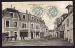 CPA  ANCIENNE- FRANCE- MALESHERBES (45)- LA RUE DE SOISY AVEC BELLE ANIMATION-EPICERIE "BOUCEPNY"- ATTELAGE DU BOULANGER - Malesherbes