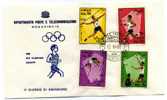 SOMALIA AFIS 1968  Mexico Olympic Games Cpl Set Of 4 On FDC - Somalia (AFIS)