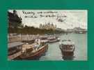 LONDON, Thames Embankment, Bateaux Vapeur, Winifred CPA Colorisée, Voyagé En 1908 - River Thames