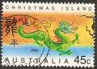 CHRISTMAS ISLAND - USED - 2000 45c Year Of The Dragon - Christmaseiland