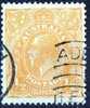 Australia 1926 King George V 1/2d Orange - Small Multiple Wmk P 13.5 Used - Adelaide Double - Actual Stamp - SG94 - Usados