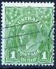 Australia 1926 King George V 1d Sage-green - Small Multiple Wmk P 13.5 Used - Actual Stamp - Centred Right & Low - SG95 - Used Stamps