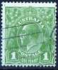 Australia 1926 King George V 1d Sage-green - Small Multiple Wmk P 13.5 Used - Actual Stamp - Centred Right & Low - SG95 - Gebraucht