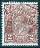 Australia 1926 King George V 2d Red-brown - Small Multiple Wmk P 13.5 Used - Actual Stamp - Centred Right - SG98 - Gebruikt