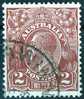 Australia 1926 King George V 2d Red-brown - Small Multiple Wmk P 13.5 Used - Actual Stamp - Nice - SG98 - Gebruikt