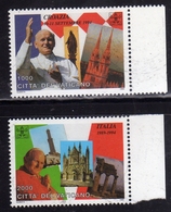 CITTÀ DEL VATICANO VATICAN VATIKAN 1995 I VIAGGI DEL PAPA POPE TRAVELS SERIE COMPLETA COMPLETE SET MNH - Neufs