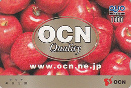 Carte Prépayée Japon - Fruit Pommes Pomme OCN Quality - Apple Fruits Japan Prepaid Quo Card - Apfel - Alimentación