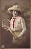 JOUEUSE TENNIS CARTE ANCIENNE - Tennis