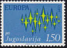 Europa  1972 Nuovi Yugoslavia 1 Valore - 1972