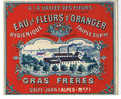 Etiquette "A La Vallée Des Fleurs" GRAS Frères - Parfumeurs-Distillateurs à GOLFE-JUAN - Labels