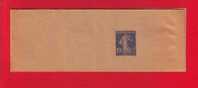 132 - Entier Postal Type Semeuse Fond Plein Inscription Maigre 10 C Bleu Outremer N° 747 (Y&T 279-BJ1) - Newspaper Bands