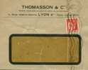 Paix N°283 Sur Lettre Des Ets Thomasson à Lyon,  Pour Chalon-sur-Saône - 1932-39 Paix