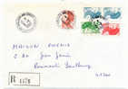 1983-8-11 Lettre Recommandée R1+AR Tarif 1/6/83 1eéch 4 Coul 2279+2222+2274+2320 Liberté Gandon Selles/Cher Loir-et-Cher - Postal Rates