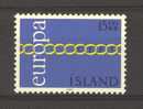 Islande  -  1971  :  Yv  405  **   Europa - Ungebraucht