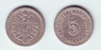 Germany 5 Pfennig 1889 A - 5 Pfennig