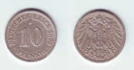 Germany 10 Pfennig 1899 A - 10 Pfennig