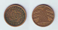 Germany 10 Reichspfennig 1930 F - 10 Rentenpfennig & 10 Reichspfennig