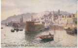 St. Peter Port From White Rock, Guernsey Channel Island UK, Artist Signed C1910s Vintage Postcard - Guernsey