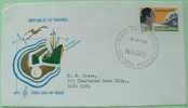 Nauru 1968 FDC Cover To Hong Kong China - Independence Phosphate Mining Ship Crane Bird Coconut - Nauru