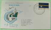 Nauru 1969 FDC Cover To England UK - Flag Phosphate Mining Crane Map Ship Bird - Nauru