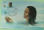 Nauru 1980 Maxicard Unsent - Woman Fishing With Hands - Fish - Nauru