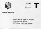 PUBLICITE - LETTRE T RUCHER NOTRE DAME DE GRACE 83 MONTFORT SUR ARGENS ( ABEILLE ) - Abeilles