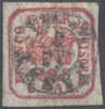 ROMANIA - MOLDAVIA - EAGLE +  Ox-head Head - 1862 / 4 - 6 Par - Striped-gestreif. Paper - Mi. 9 I Xz - VERY NICE - 1858-1880 Moldavië & Prinsdom