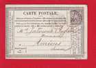 146 - Carte Postale Precurseur Type Sage 15 C Gris Oblitere Avec Correspondance Amiens - Precursor Cards