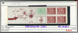 Belgien 1972 - Belgium 1972 - België 1972 - Belgique 1972 - COB Carnet N° B9 - ** Mnh Neuf Postfris - Michel MH 23 ** - 1953-2006 Modernes [B]