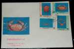 FDC 1981 Taiwan Crab Stamps Fauna Mud Wetland Crustacean - Schaaldieren