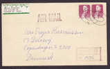 United States Airmail Line Cds. Boxed Registered Recommandée Einschreiben FAIRFAX Calif. 1971 Cover Denmark Lucy Stone - 3c. 1961-... Cartas & Documentos