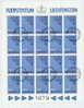 LIECHTENSTEIN 1979 CCIR Anniversary In Cancelled Sheet Of 20.  Michel 728 - Blocks & Sheetlets & Panes