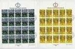 LIECHTENSTEIN 1981 Europa In Cancelled Sheets Of 20.  Michel 764-65 - Bloques & Hojas