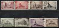 RUSSIA (USSR) -(3701)-YEAR 1937-Michel 558 To 565--Architecture Of New Moscow---complete Set Used - Usati