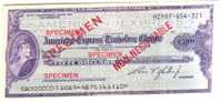 USA  UNITED STATES $50 SPECIMEN AMERICAN EXPRESS TRAVELERS CHEQUE 1990's READ DESCRIPTION - Autres & Non Classés