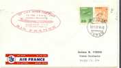 REF LBON 3 - JAPAN 1ST JET OVER THE POLE BY AIR FRANCE BOEING 707 18/2/1960 - Cartas & Documentos