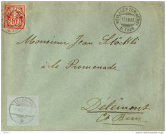 Brief  HEILIGENSCHWENDI B.THUN - Delémont       1907 - Storia Postale