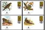 NORFOLK WWF, Oiseaux; Perruches, 4 Enveloppes 1er Jour, FDC. Yvert 413/16. Complet - Andere & Zonder Classificatie