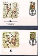 BRESIL, WWF, Singes, Singe. Yvert: 1672 / 73 FDC, Enveloppe 1er Jour. - Andere & Zonder Classificatie