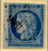 Frankreich N°4a Bleu Clair Marke Vom Linken Bogenrand Mit PC 1896 Marseille,  Timbre Du Bord D'arc Gauche , Le Timbre A - 1849-1850 Cérès