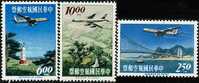 1963 Airmail Stamps Of Taiwan Rep China Bridge Tropic Mount Pagoda Plane - Astronomy