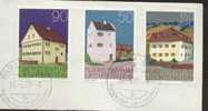 Liechtenstein Gestempelt Briefstücke 698, 701,704 Bauten - Used Stamps