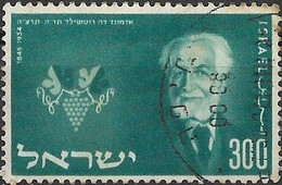 ISRAEL 1954 20th Anniversary Of De Rothschild (Financier) - 300pr De Rothschild FU - Used Stamps (without Tabs)