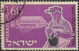 ISRAEL 1955 20th Anniv Of Youth Immigration Scheme - 60pr Boy Making Pottery FU - Gebraucht (ohne Tabs)