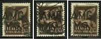 ● I -TRIESTE VG - 1945 / 47 - Soprastampati P.A. - N. 1 Usati Varietà - Cat. ? €  - Lotto 107 /08 /13 - Used