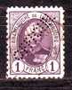 1891 Luxembourg    Mino R4 Perfin Official Stasmp - 1891 Adolfo Di Fronte