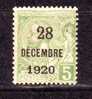 1921 Monaco Mino 46  MH ** - Usados
