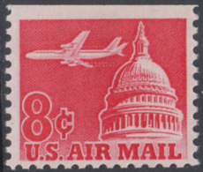 !a! USA Sc# C064b MNH SINGLE (top Margin Cut) - Jet Over Capitol - 3b. 1961-... Neufs