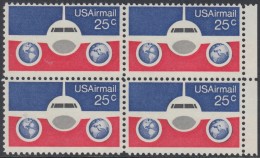 !a! USA Sc# C089 MNH BLOCK W/ Right Margin (a01) - Planes & Globes - 3b. 1961-... Ungebraucht